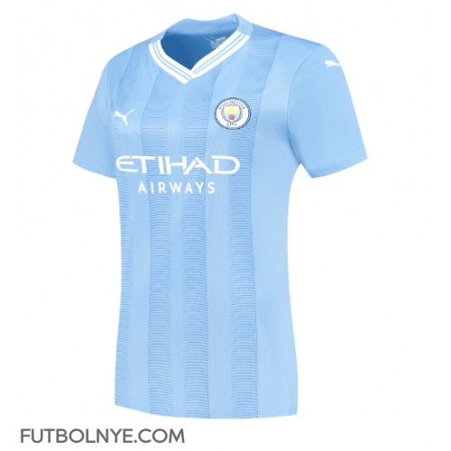 Camiseta Manchester City Primera Equipación para mujer 2023-24 manga corta